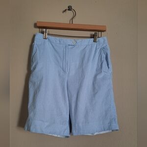 Brooks Brothers Light Blue Striped Women Shorts